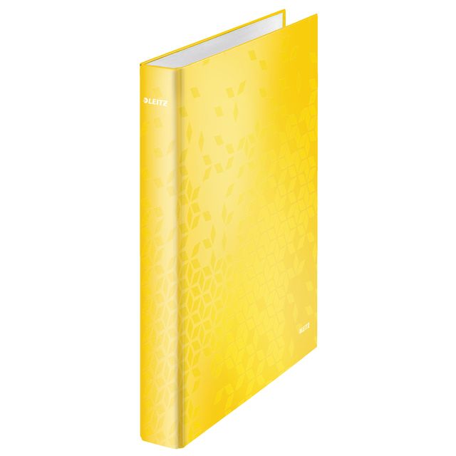Leitz - Classeur à anneaux WOW A4 maxi 2 anneaux mécanisme D 25mm jaune