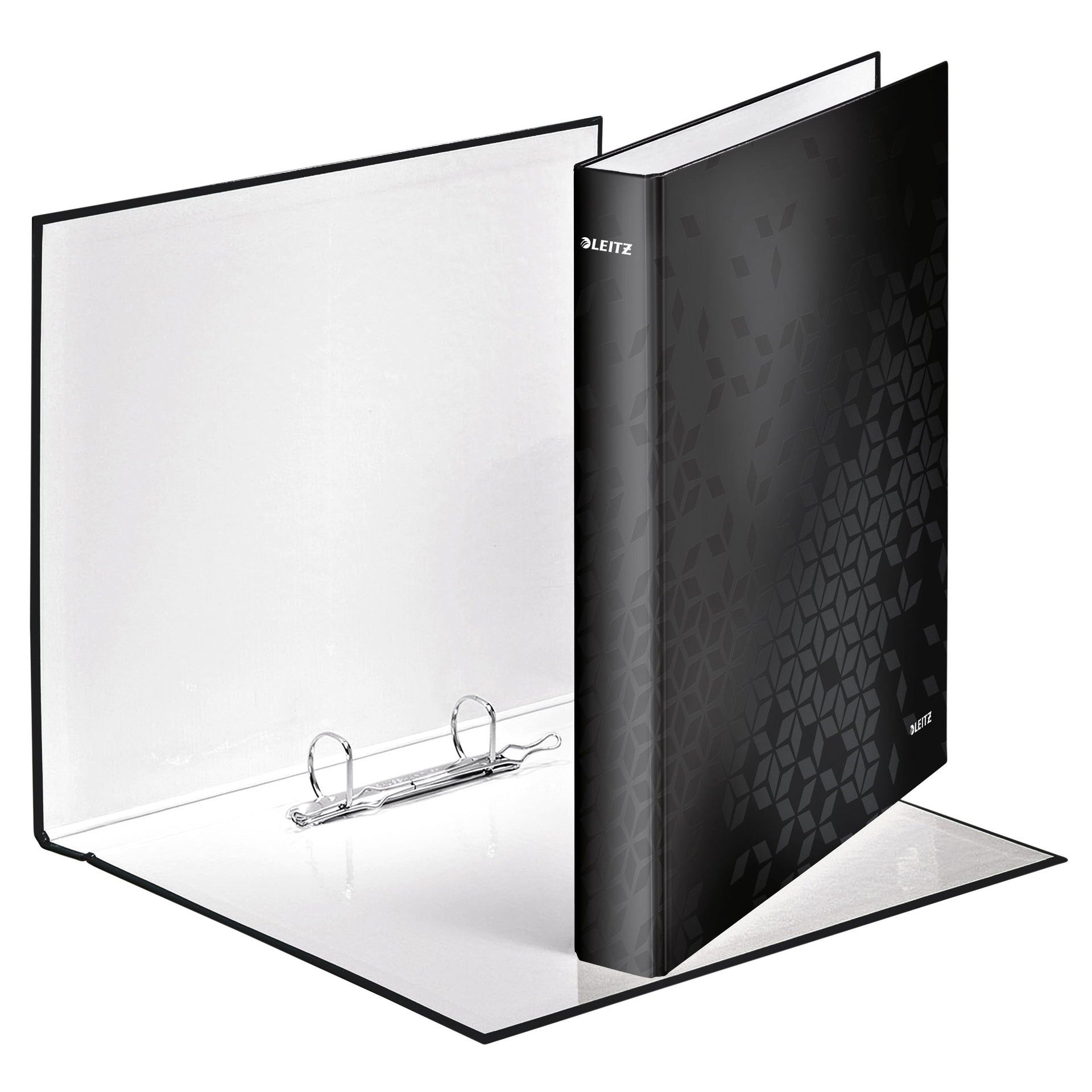 Leitz - Classeur à anneaux WOW A4 maxi 2 anneaux mécanisme D 25mm noir