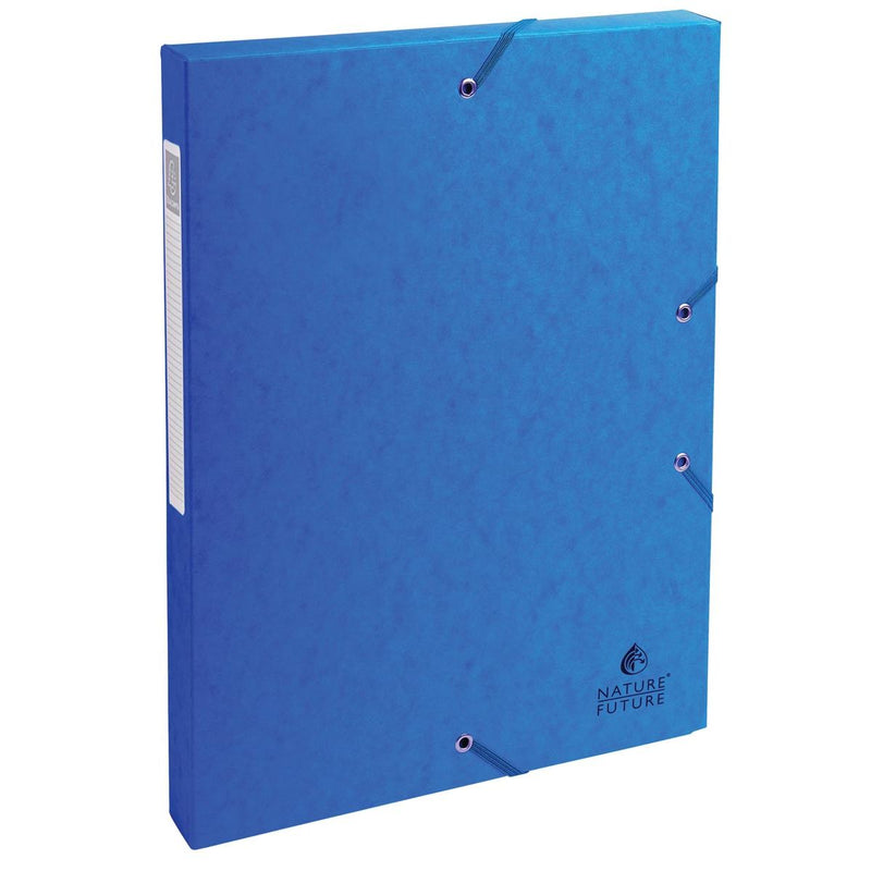 Exacompta - elastobox Exabox bleu, dos de 2,5 cm