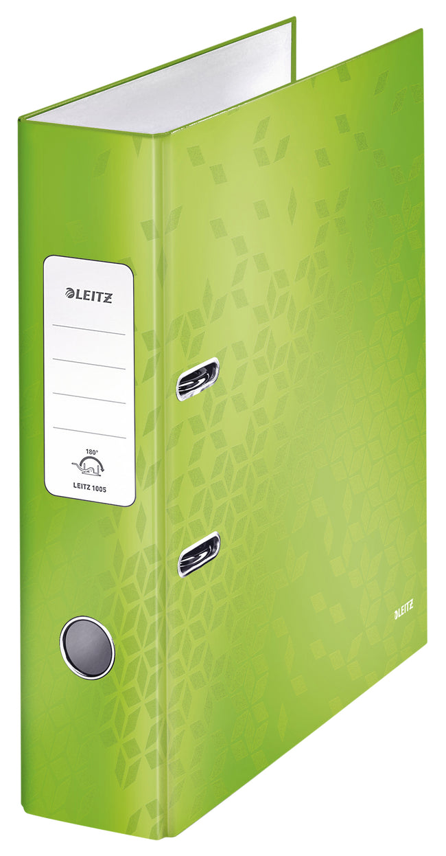 Leitz - Ordner Wow 180° laminé 80mm A4 vert | 10 pièces