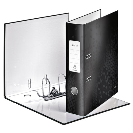Leitz -  Ordner  wow 180° gelamineerd 80mm a4 zwart | 10 stuks