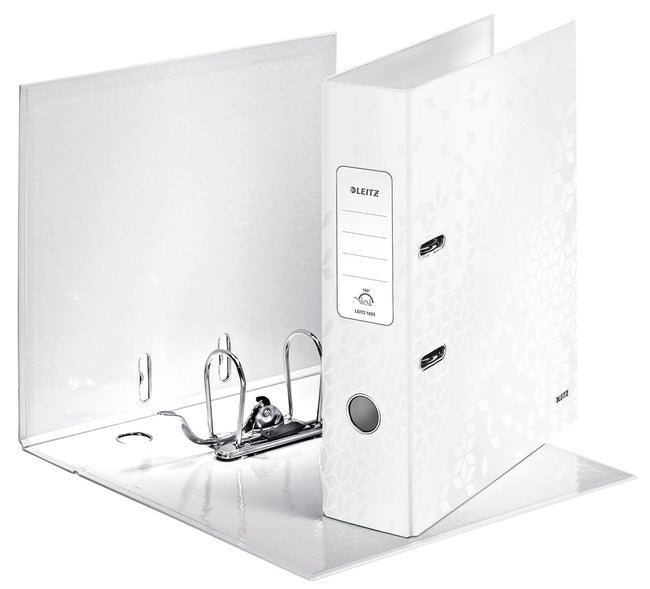 Leitz - Ordner Wow 180° laminé 80mm A4 blanc | 10 pièces