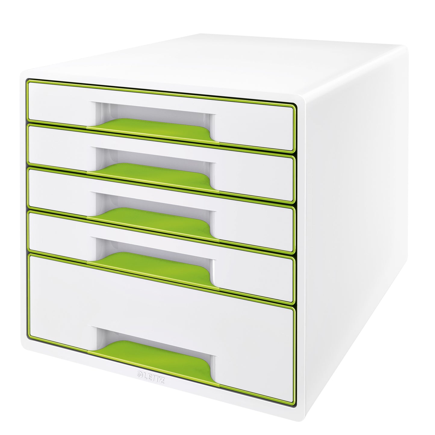 Leitz - Caisson à tiroirs WOW CUBE 5 tiroirs blanc/vert