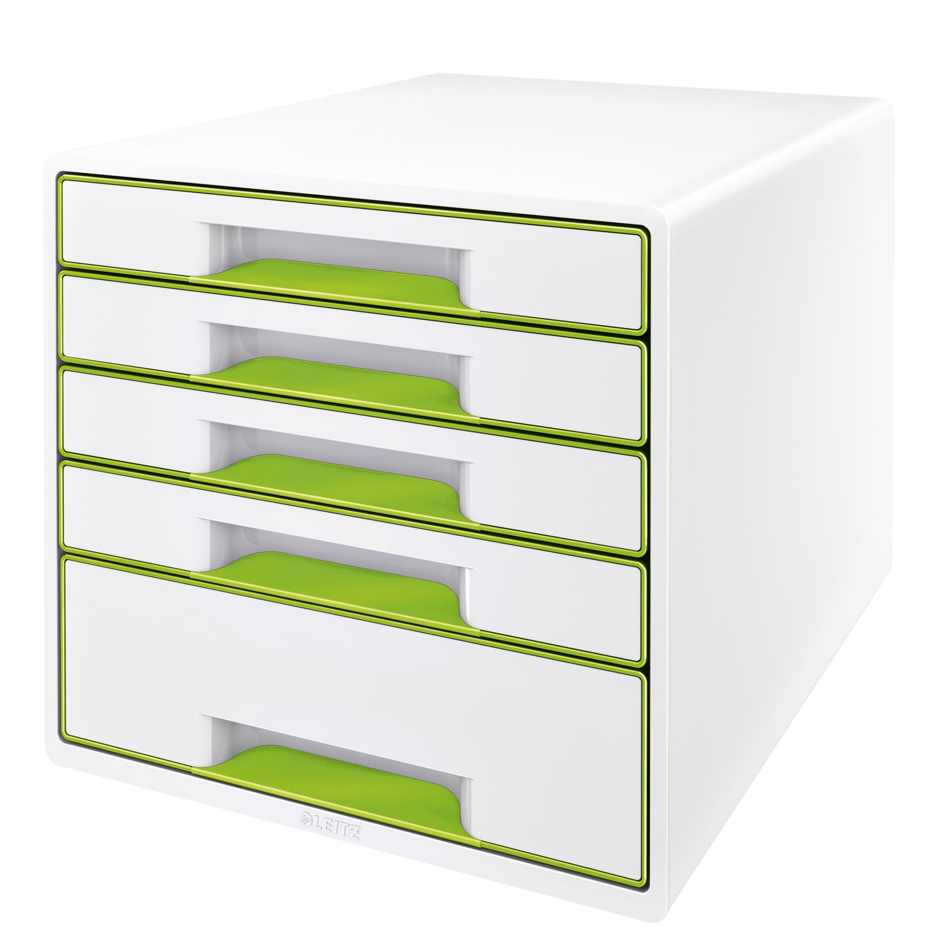 Leitz - Caisson à tiroirs WOW CUBE 5 tiroirs blanc/vert