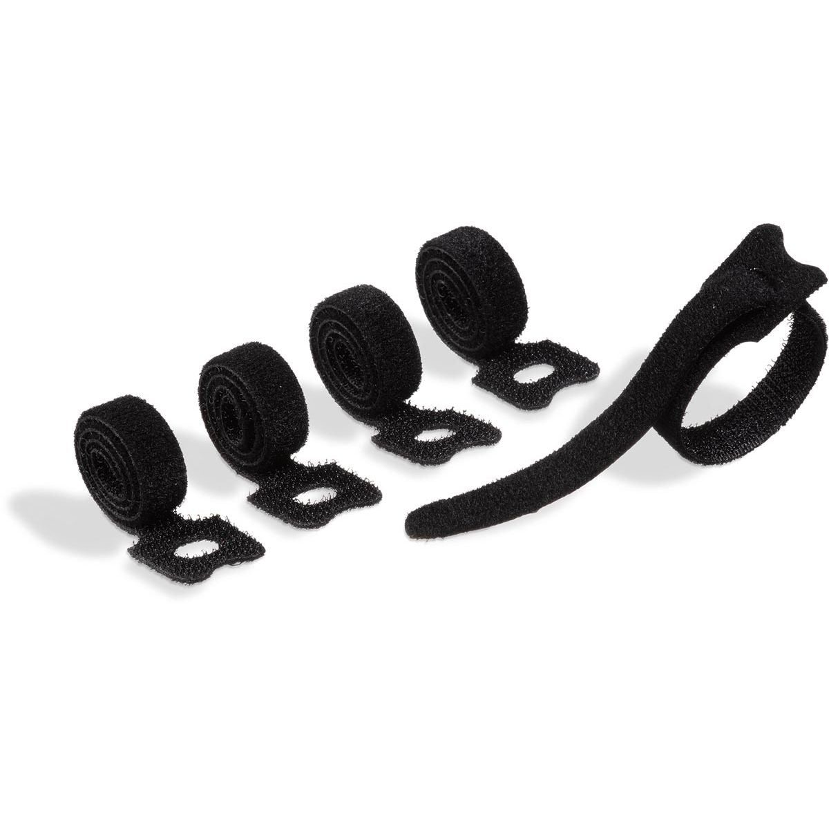 Langlebig - Cavoline Grip Tie Kabelbinder mit Klettverschluss, schwarz, 5er Pack