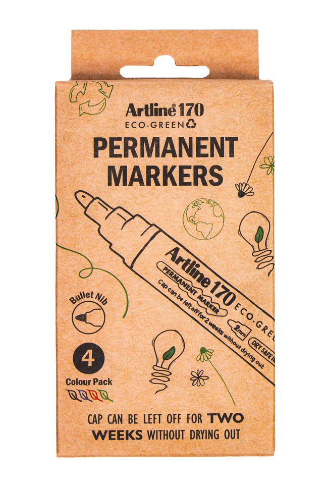 Artline -  Permanent marker  170 eco rond m ass 4st