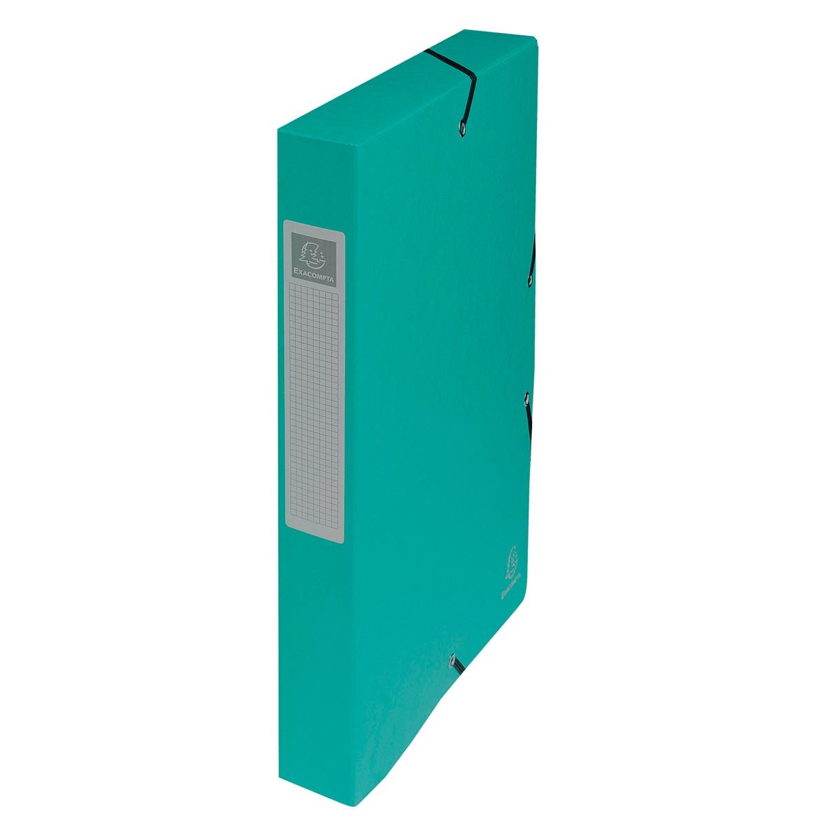 Exacompta - Elastobox Exabox grün, Rückseite 4 cm