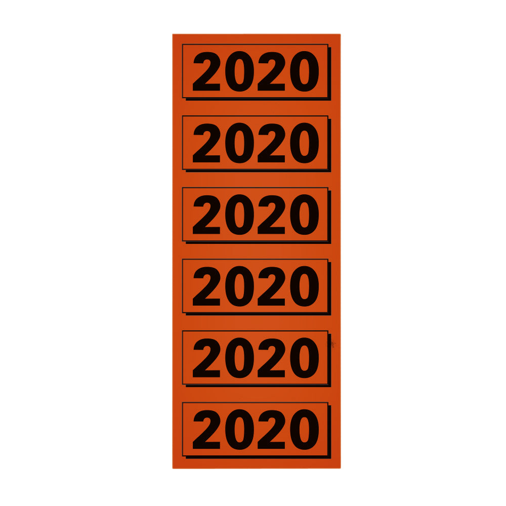 Elba - Rückenschild 2020 57x25mm rot 120 Stück