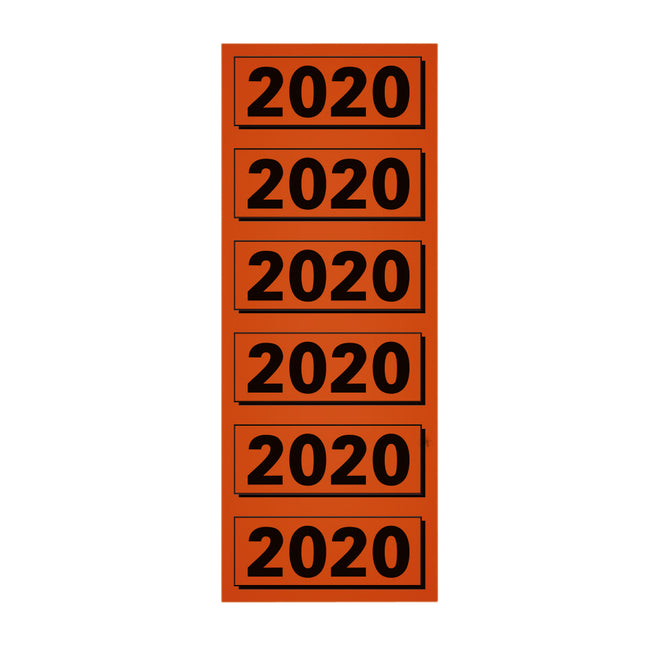 Elba -  Rugetiket  2020 57x25mm rood 120 stuks