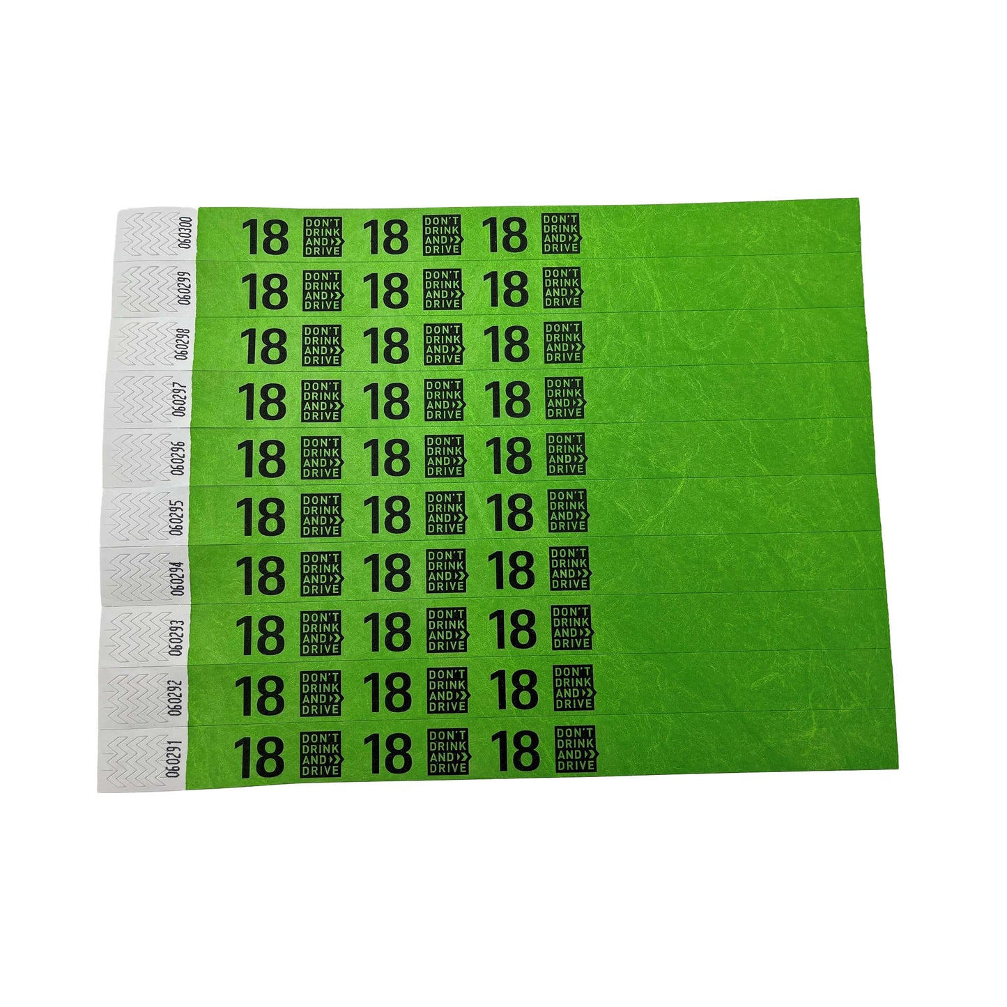 Combicraft -  Polsbandje  18+ don’t drink and drive groen 100 stuks