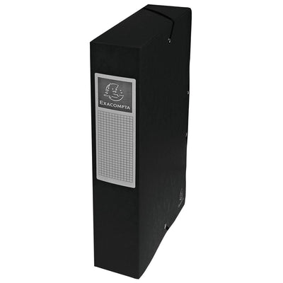 Exacompta - elastobox Exabox noir, dos de 6 cm