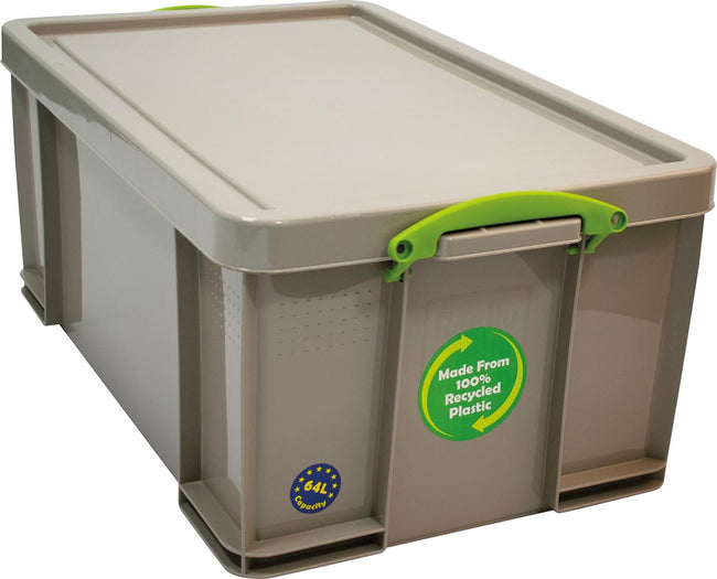 Really Useful Box -  Box opbergdoos 64 liter, gerecycleerd, grijs