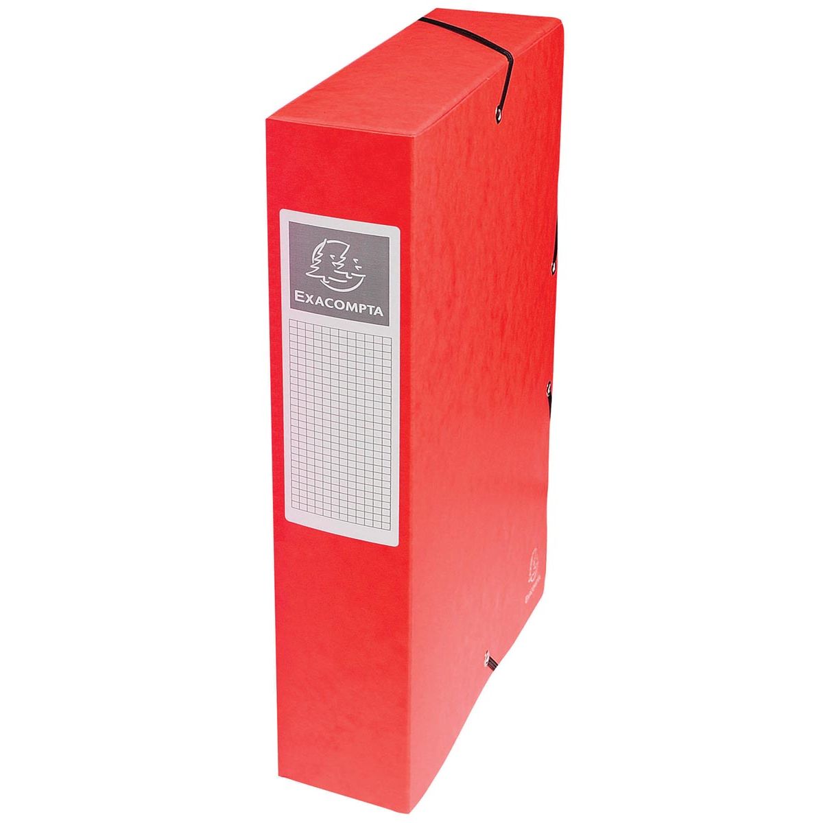 Exacompta - elastobox Exabox rouge, dos de 6 cm