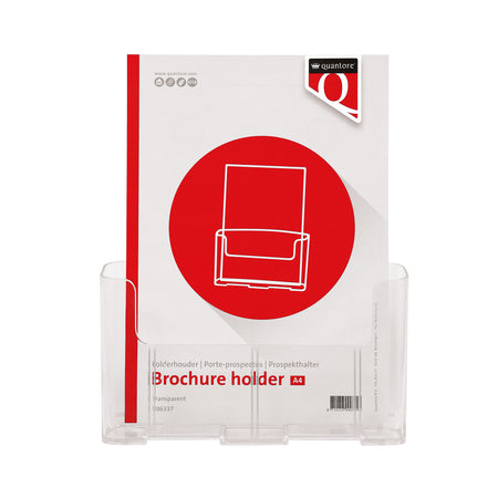 Quantore - Porte-brochures A4 transparent