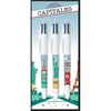 Bic - Stylo à bille 4 couleurs Colors Décor Edition Limitée, moyen, couleurs d'encre classiques, motifs variés