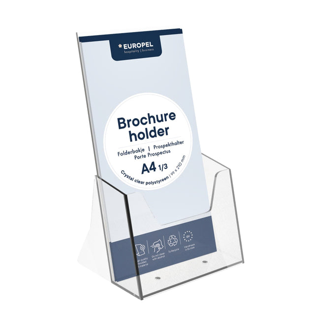 Europel - Porte-brochure peel 1/3 A4 transparent