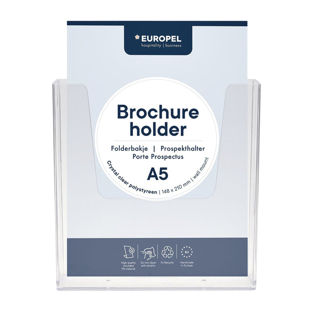 Europel - Prospekthalter Peel Wall A5 transparent