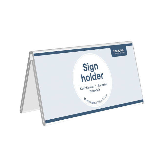 Europel - Porte-cartes peel V-standard A6 100x210mm acrylique
