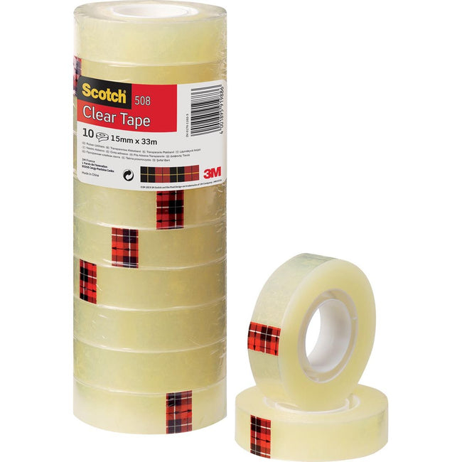 Scotch - plakband 508 ft 15 mm x 33 m, pak van 10 rollen