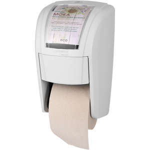 100%eco -  Toiletpapierdispenser | Tandem | 31x18x wit | 1 stuks