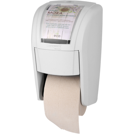 100%eco -  Toiletpapierdispenser | Tandem | 31x18x wit | 1 stuks