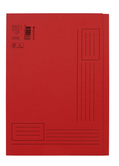 Quantore - Chemise pliante a4 côtés irréguliers 250gr rouge | 10 pièces