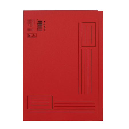 Quantore - Chemise pliante a4 côtés irréguliers 250gr rouge | 10 pièces