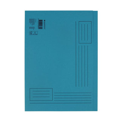 Quantore - Chemise pliante A4 côtés irréguliers 250gr bleu