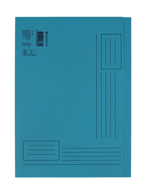 Quantore - Chemise pliante a4 côtés irréguliers 250gr bleu | 10 pièces