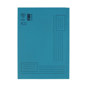 Quantore -  Vouwmap a4 ongelijke zijde 250gr blauw