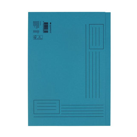 Quantore -  Vouwmap a4 ongelijke zijde 250gr blauw