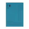 Quantore -  Vouwmap a4 ongelijke zijde 250gr blauw