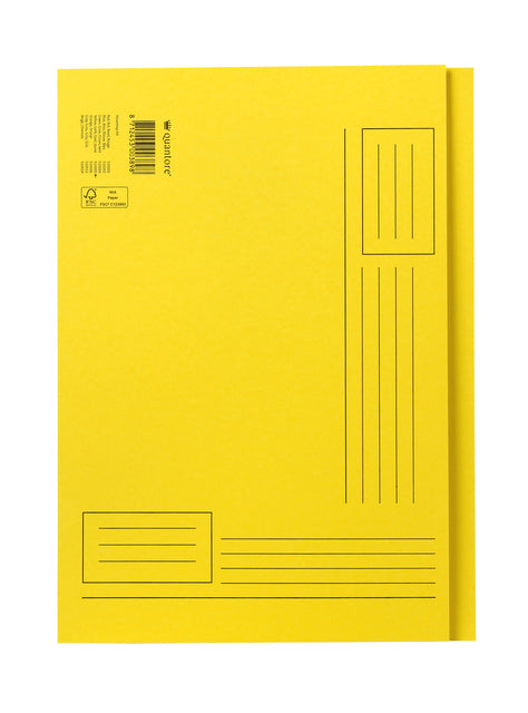 Quantore - Chemise pliante A4 côtés irréguliers 250gr jaune