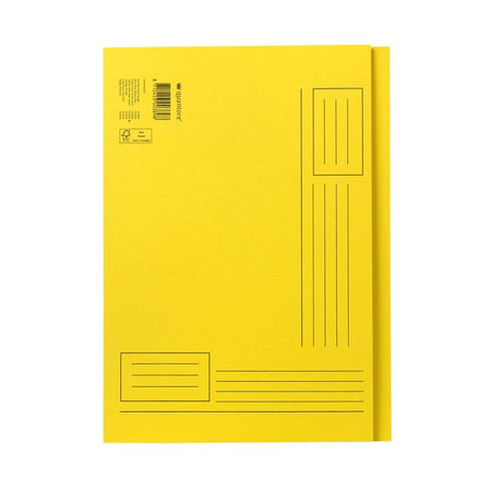 Quantore - Dossier pliant A4 côtés irréguliers 250gr jaune | 10 pièces