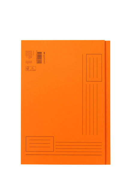 Quantore - Chemise pliante A4 côtés irréguliers 250gr orange