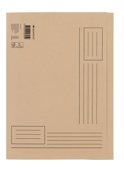 Quantore - Dossier pliant A4 côtés irréguliers 230gr beige | 100 pièces