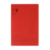 Quantore -  Vouwmap Folio ongelijke zijde 250gr rood | 10 stuks