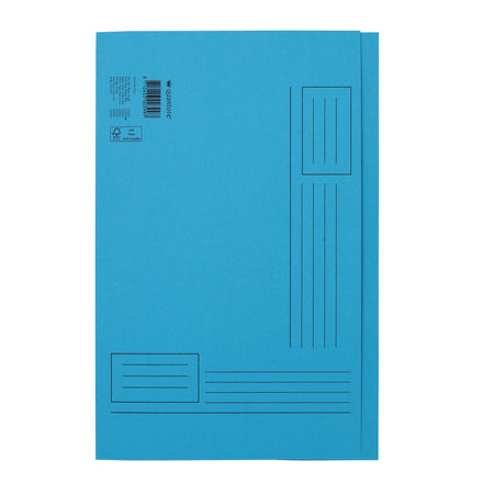 Quantore - Dossier pliant Folio côtés irréguliers 250gr bleu | 10 pièces