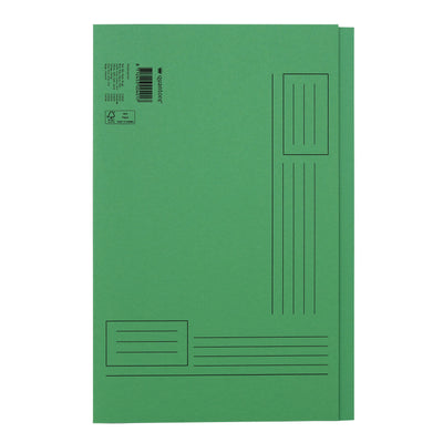 Quantore - Dossier pliant Folio côtés irréguliers 250gr vert | 10 pièces
