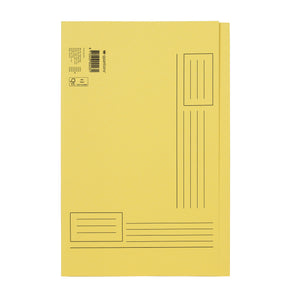 Quantore - Dossier pliant Folio côtés irréguliers 250gr jaune
