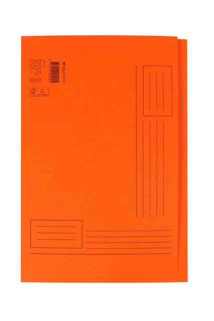 Quantore - Dossier pliant Folio côtés irréguliers 250gr orange