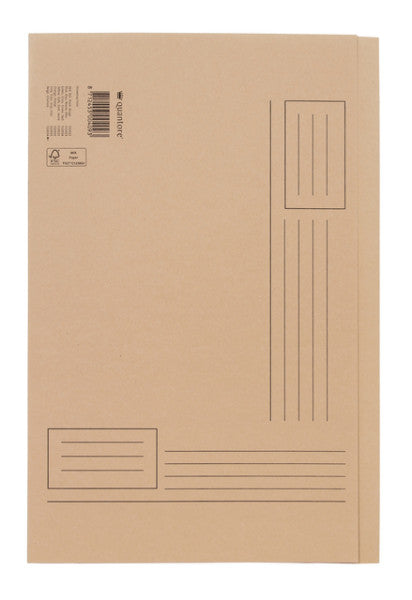 Quantore - Faltmappe Folio unebene Seite 250gr beige