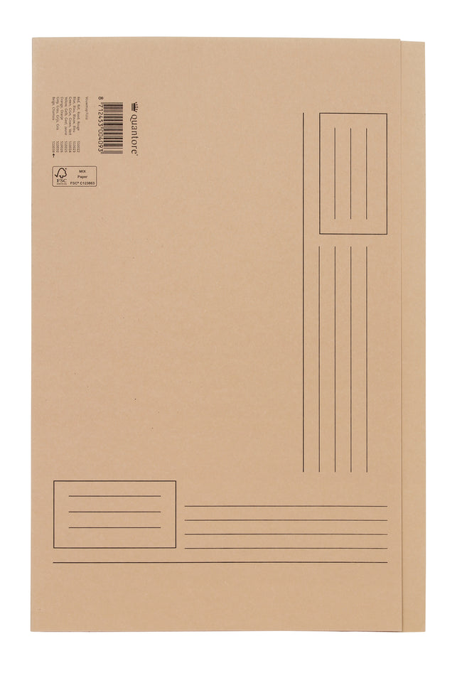 Quantore - Dossier pliant Folio côté irrégulier 250gr beige