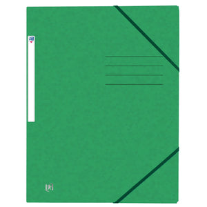 Oxford -  Elastomap  top file a4 3 kleppen 390gr groen