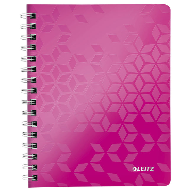 Leitz - Notizbuch WOW A5 Spirale PP-Linie rosa