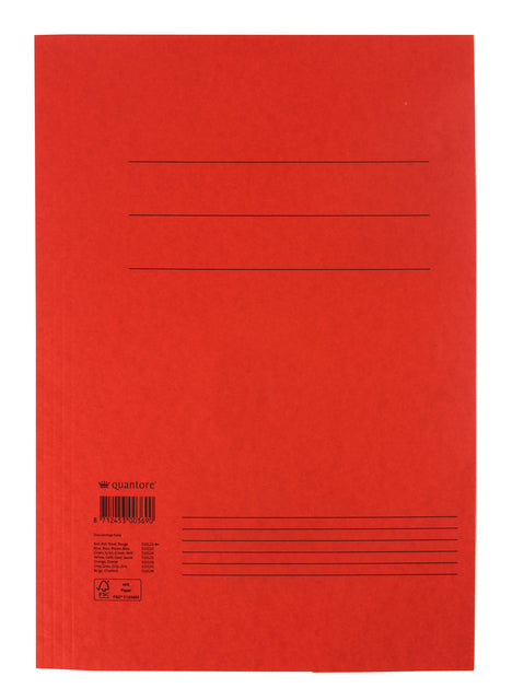 Quantore - Aktenordner Folio 300gr rot | 50 Stück