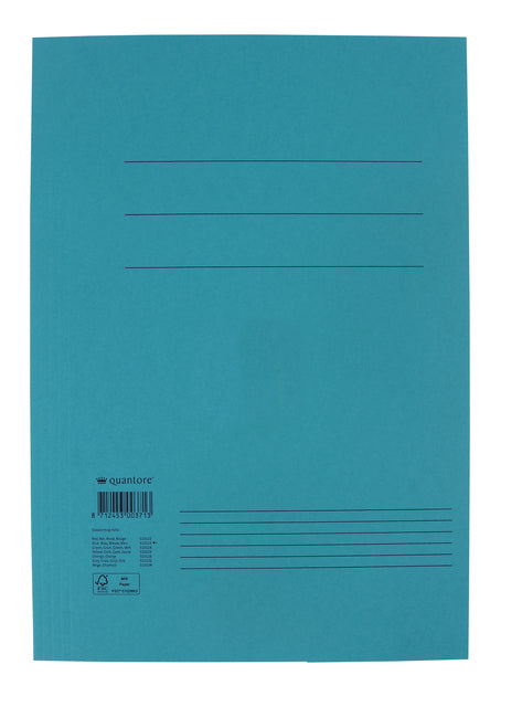 Quantore - Dossier folio 300gr bleu | 10 pièces