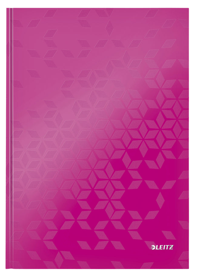 Leitz - Carnet WOW A4 160 pages 90gr ligné rose | 6 pièces