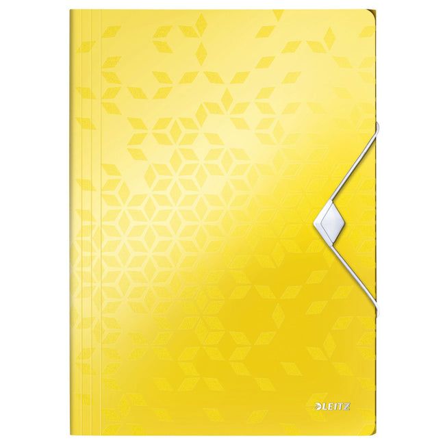 Leitz - Elastomap WOW A4 3 rabats PP jaune