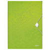 Leitz - Elastomap WOW A4 3 rabats PP vert | 10 pièces